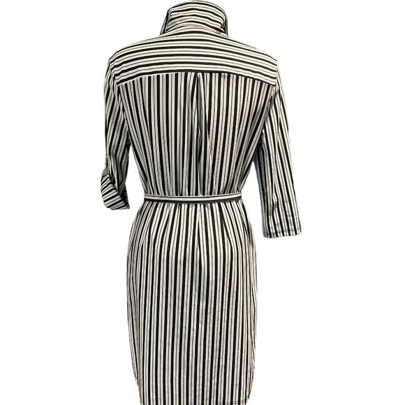 MLLE GABRIELLE Dress Size XL Vertical Stripes Adjustable 3/4 Sleeves - Picture 5 of 12